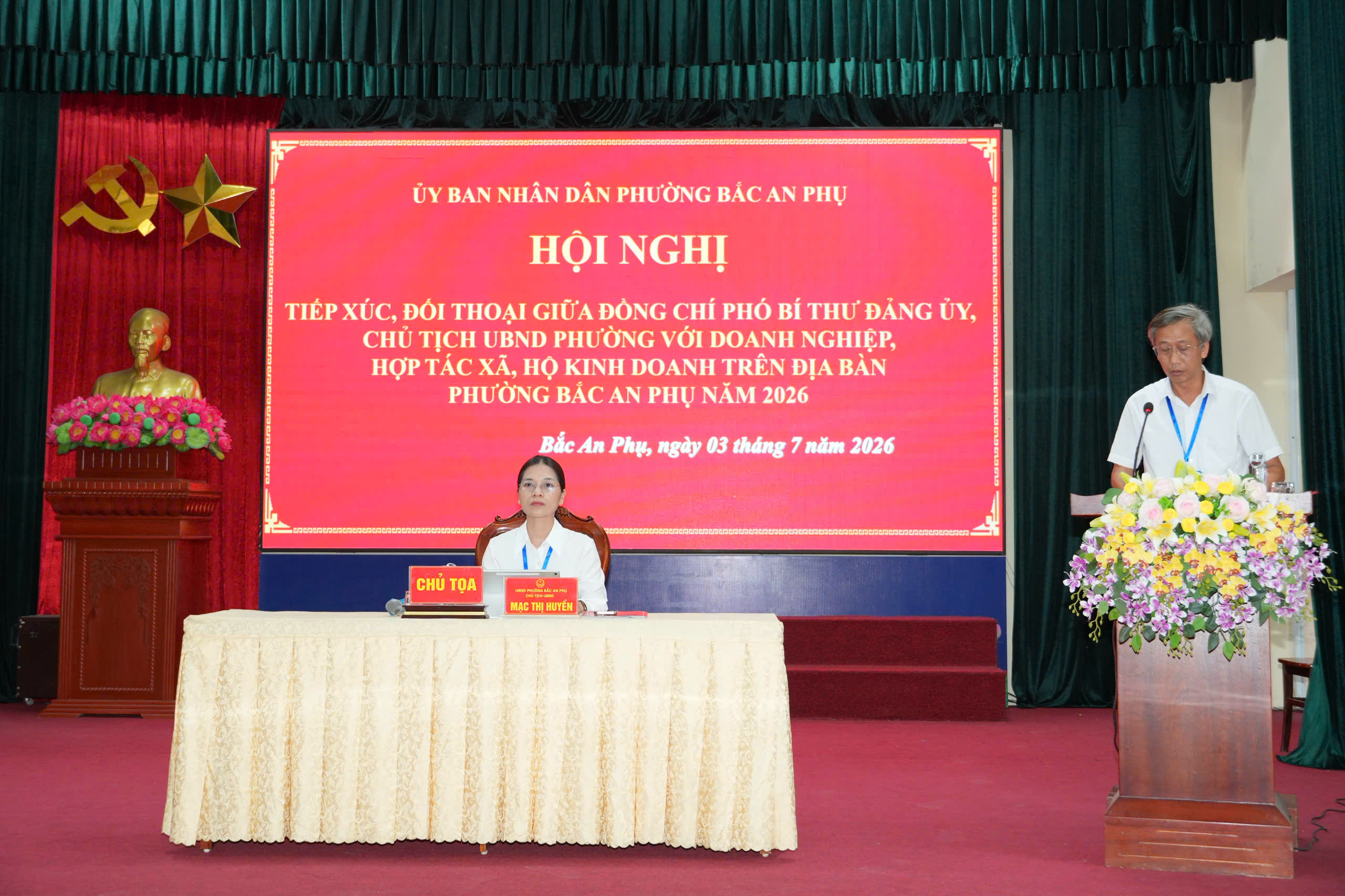 🤝 Chủ tịch UBND phường Bắc An Phụ đối thoại trực tiếp với doanh nghiệp, hợp tác xã và hộ kinh doanh